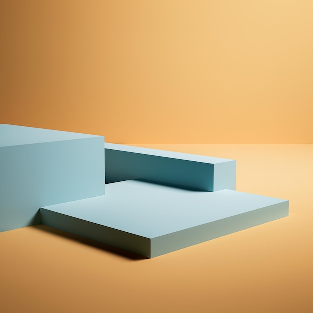 Abstract background mock up scene with podium geometry shape for product display 3D rendering