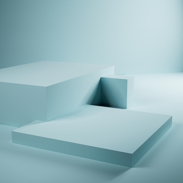 Abstract background mock up scene with podium geometry shape for product display 3D rendering