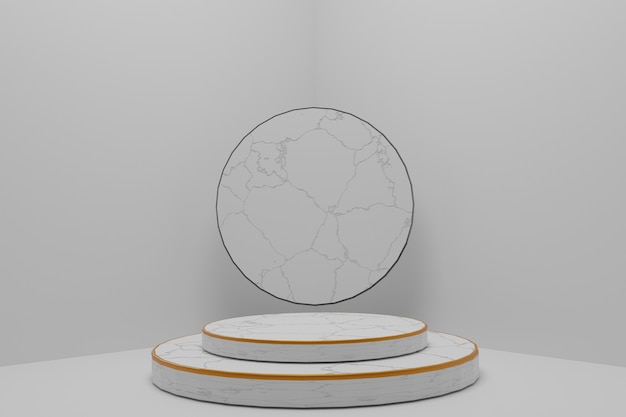 Abstract background, mock-up scene with podium for product display. 3d rendering.