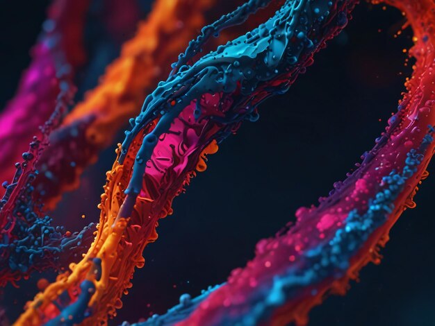 abstract background multicolor pieces of human DNA