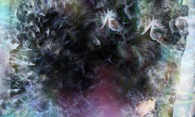 Abstract background of natural mineral - green and purple fluorite crystals