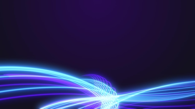 Abstract background of neon lines.