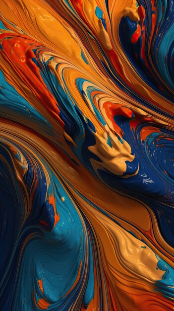 Abstract background in orange and blue generative ai