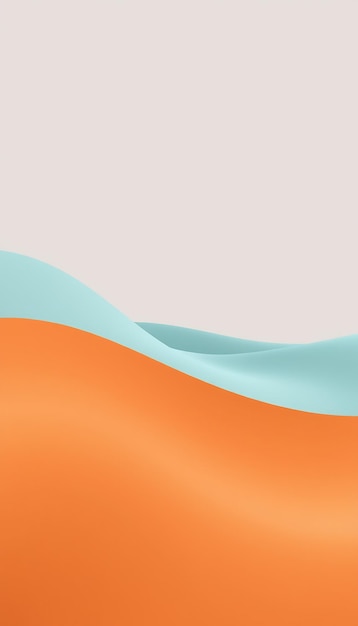 Abstract background of orange and light blue wavy shapes