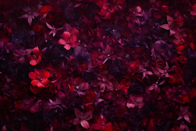 Abstract background of red and purple roses valentine background