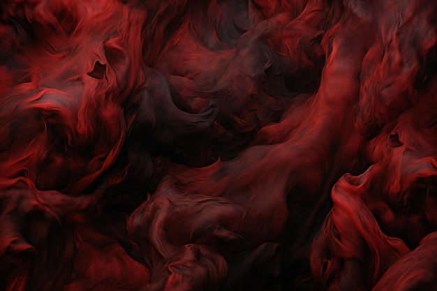 Abstract background of red smoke isolated on black background