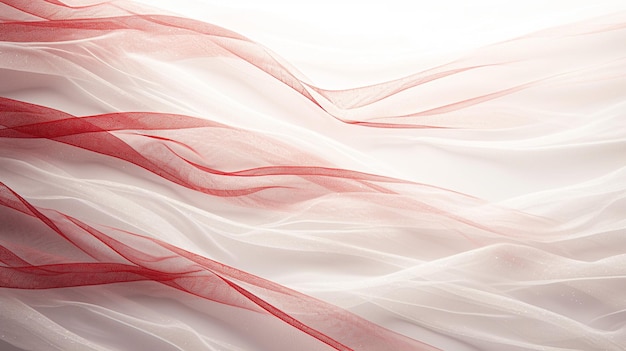 Photo abstract background of red and white waves with lines