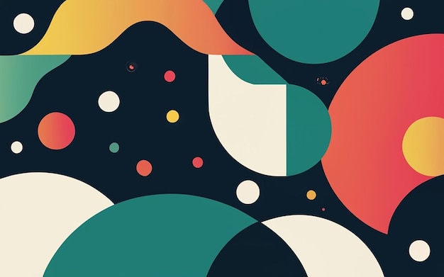 abstract background in retro style with smooth shapes gradient