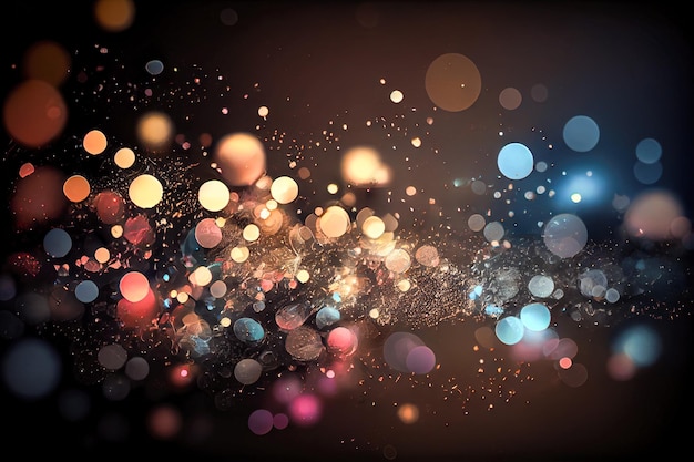 Abstract background round particles bokeh Generative AI Generative AI