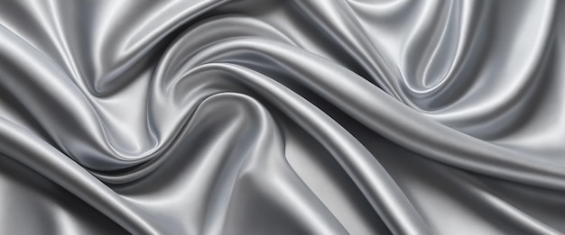 Abstract background of silver crumpled fabric Cloth with folds Colorful illustration Generative AI