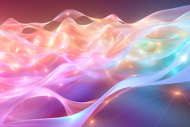 Abstract Background Technology Virtual wave Futuristic generative ai