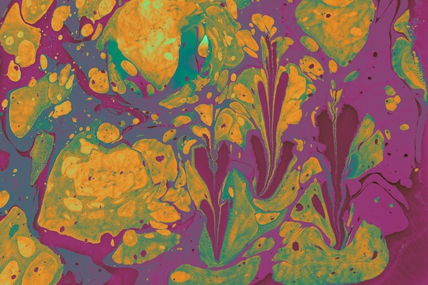 Abstract background templates with Ebru marbling floral patterns