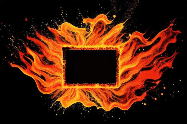 Abstract background texture of fire inferno redyellow generative ai