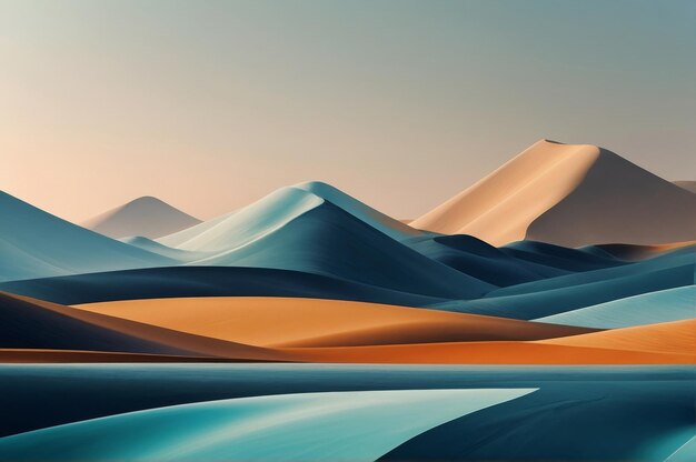 Abstract Background on Tourism Theme with Stylized Landscapes