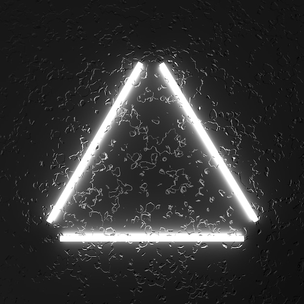 Abstract background of triangle lighting. 3D rendering.