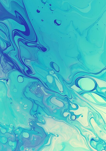 Abstract background of turquoise marble with swirling lavender ink patterns and teal ripples