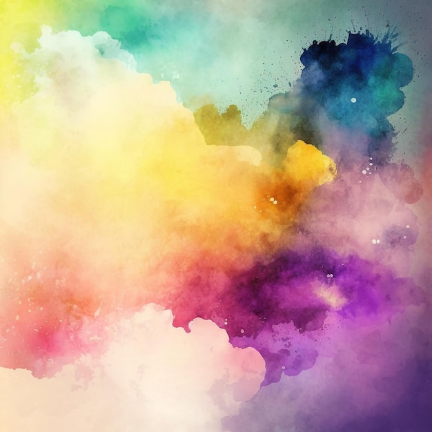 Abstract Background Watercolor Ink Pastel Bokeh Stars