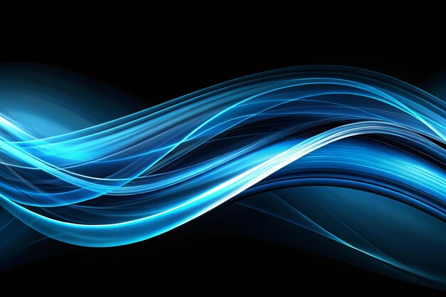 Abstract background waves Black and blue abstract background for wallpaper or business card