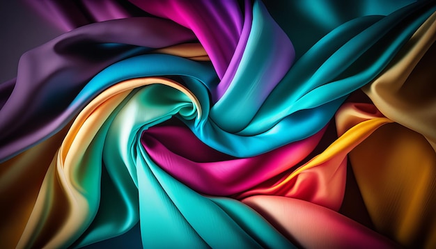 Abstract background waves shilk multi color Using your project UI UX Design