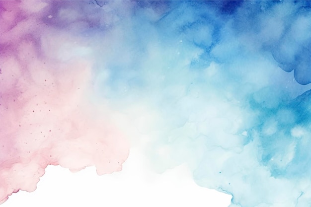 Abstract background of whimsical watercolor washes on white background