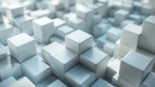 Abstract background of white cubes perfect for technology design or futuristic concepts