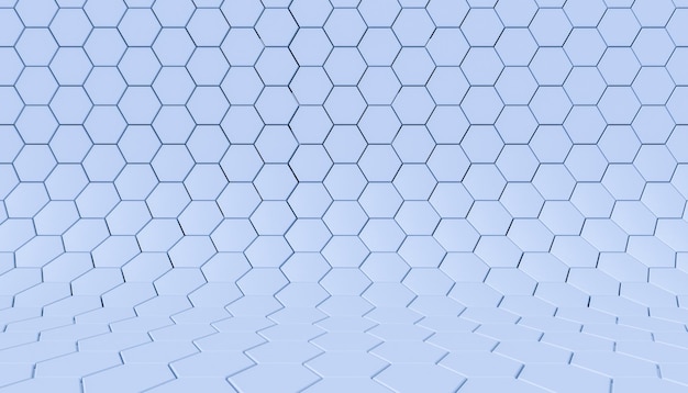 Abstract background of white hexagon tech concept wallpaper 3D rendering