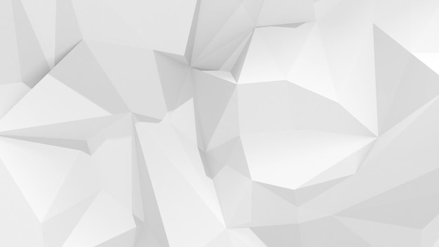 Abstract background white trianglegeometric background3d rendering