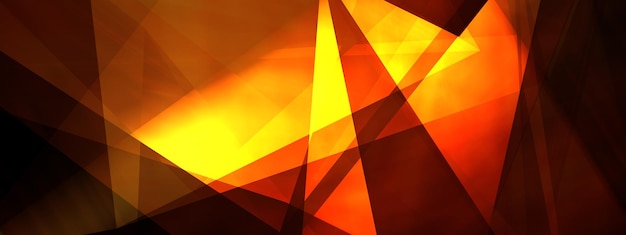 Abstract background with 3D illustration glow polygon geometric