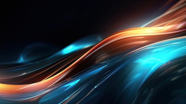 Abstract Background with 3D Wave Modern Business technology wave wallpaper Generative AI