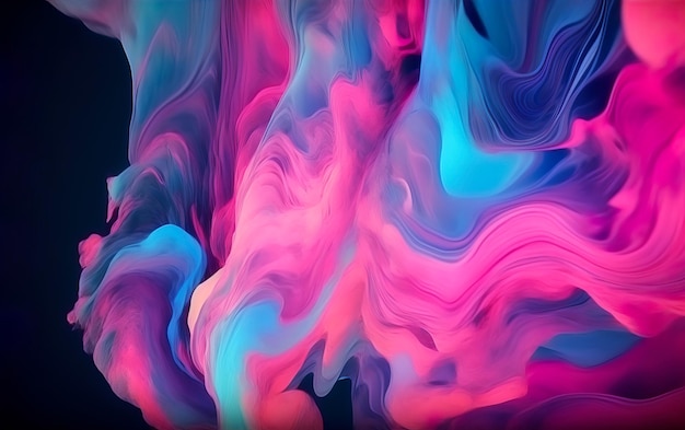 Abstract Background with 3D Waves blue pink and purple colors Wallpaper illustration design