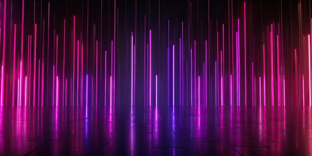 Abstract Background with Ascending Glowing Lines