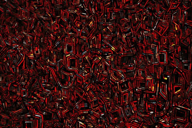 Abstract background with black and red cubes