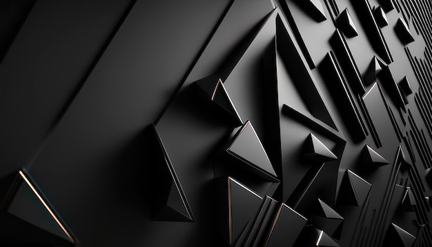 Abstract background with black triangles