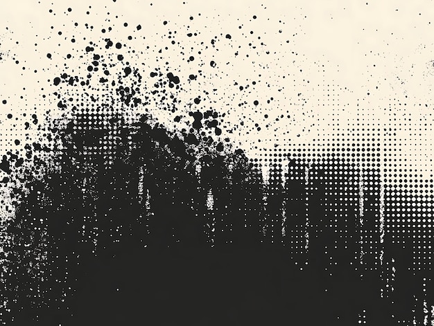 Photo abstract background with black and white splashes and dots