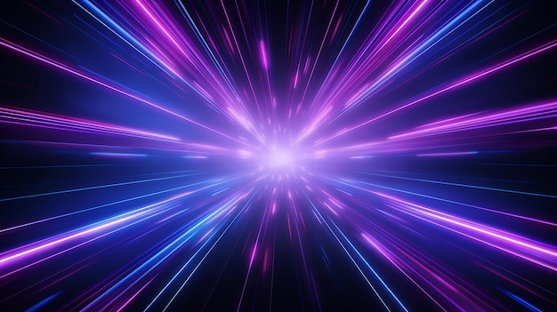 Abstract Background with Blue and Purple Neon Light