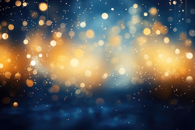 Abstract background with bokeh defocused lights and stars Christmas and New Year concept