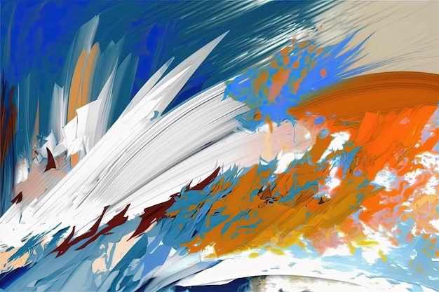 Abstract Background with Brush Strokes of Color Created with strokes of a brush