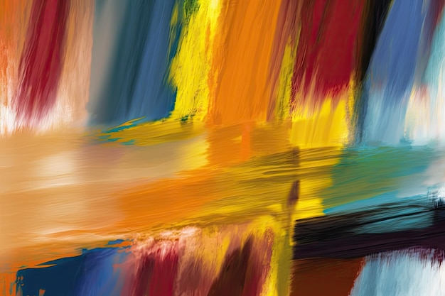 Abstract Background with Brush Strokes of Color Painting using a brush