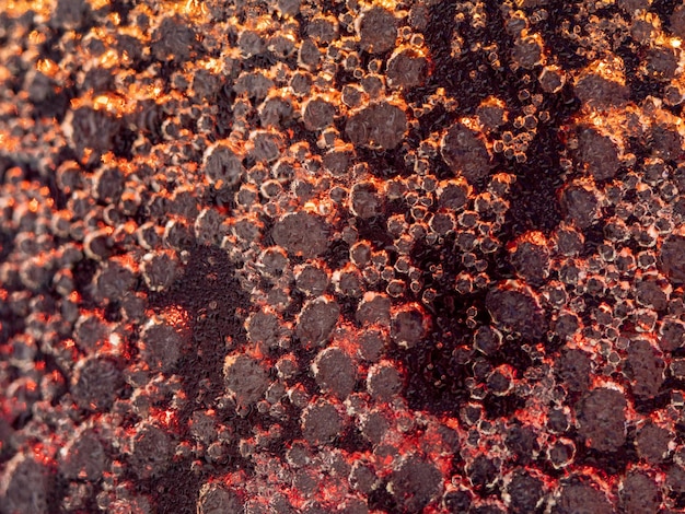 Abstract background with bubbles in a high carbonated cold cola Close up photo of a fizzy drink