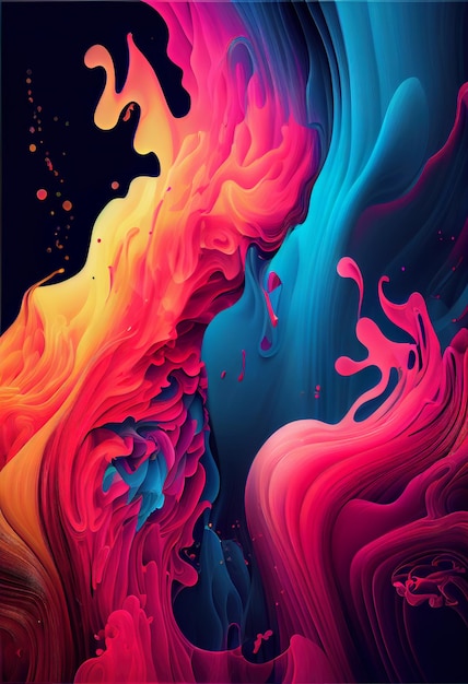 Abstract background with burst of colors