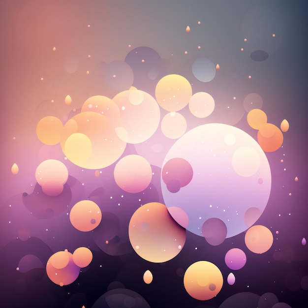 Photo abstract background with circles and bubbles minimalist style