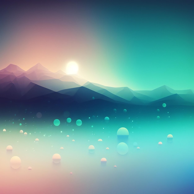 abstract background with circles and bubbles minimalist style