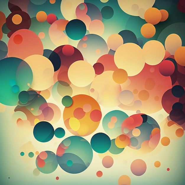 abstract background with circles and bubbles minimalist style