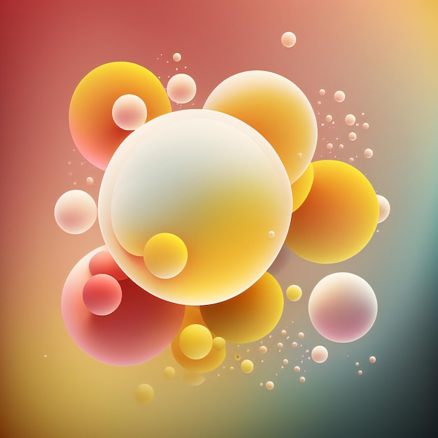 abstract background with circles and bubbles minimalist style