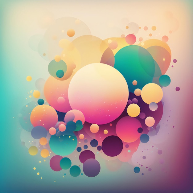 abstract background with circles and bubbles minimalist style