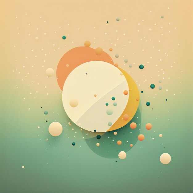 abstract background with circles and bubbles minimalist style