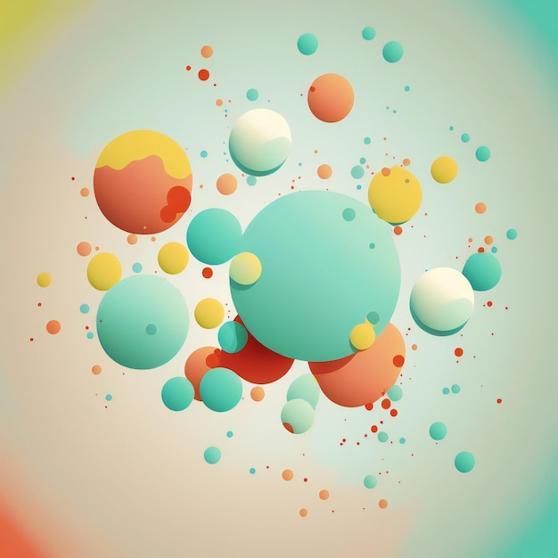 abstract background with circles and bubbles minimalist style