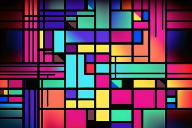 Abstract background with colorful neon shapes