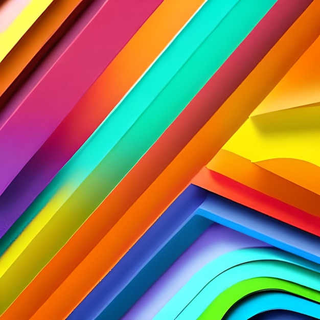 Abstract background with colorful paper shapes