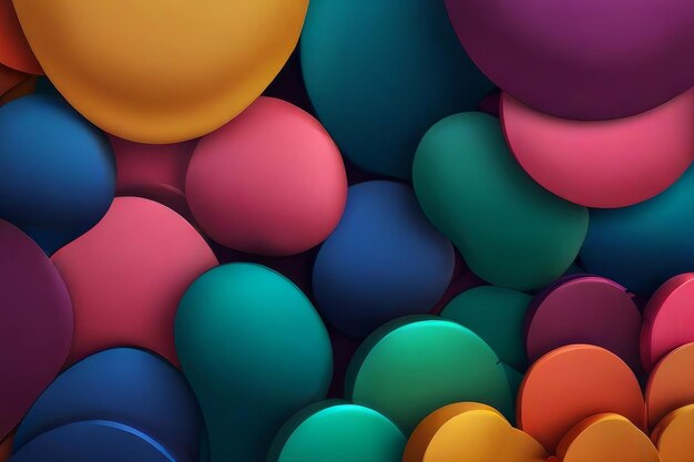 Abstract background with colorful rounded shapes